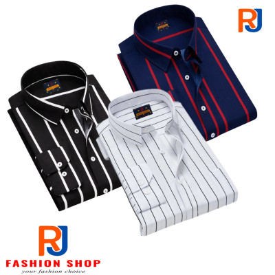 3 Pis Steripe Shirt